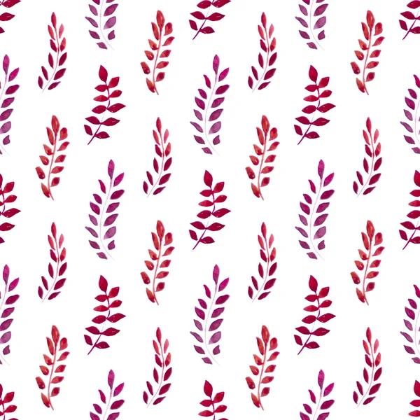 Suluboya yapraklı kusursuz desen