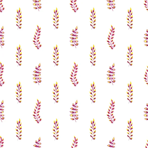 Suluboya yapraklı kusursuz desen