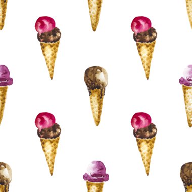 Suluboya dondurma ile Seamless Modeli