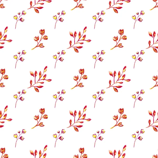 Suluboya yapraklı kusursuz desen