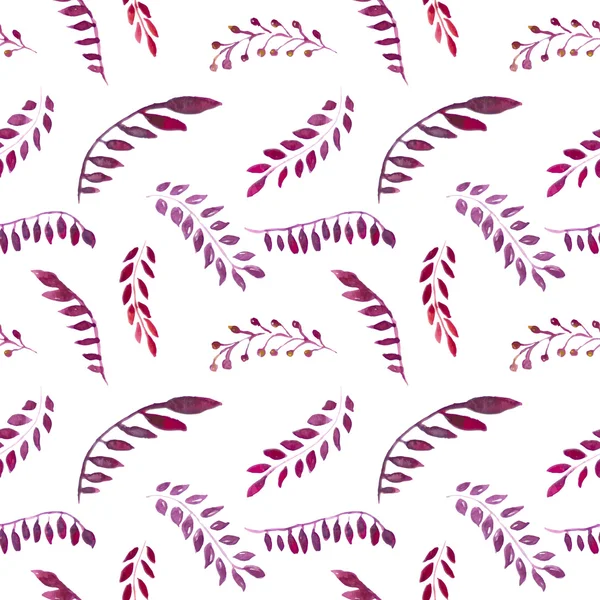 Suluboya yapraklı kusursuz desen