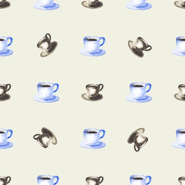 Suluboya kahve ile Seamless Modeli