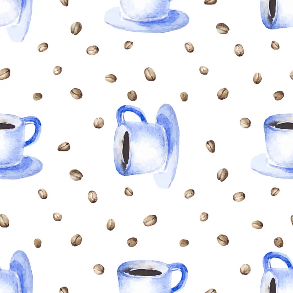 Suluboya kahve ile Seamless Modeli