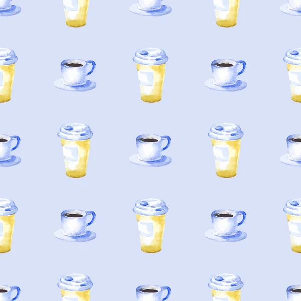 Suluboya kahve ile Seamless Modeli