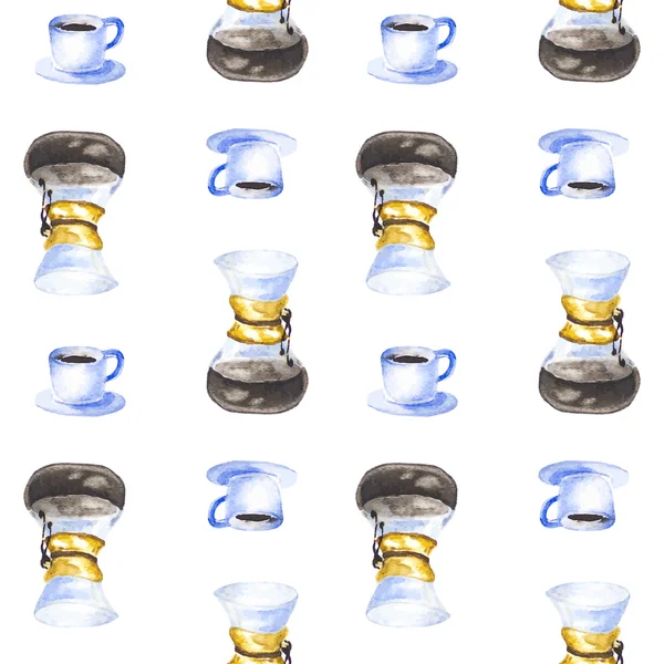 Suluboya kahve ile Seamless Modeli