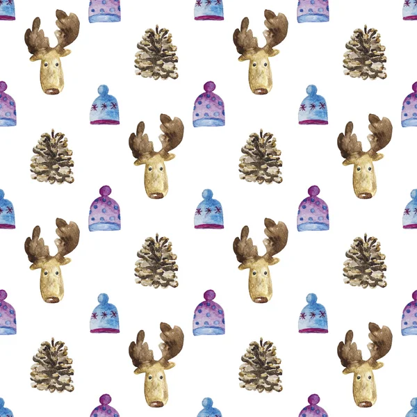 Sulu Boya Noel dekorasyonu ile Seamless Modeli