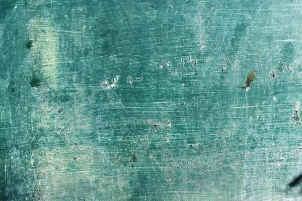 Superficie Verde Con Arañazos Blancos Fondo Grunge Textura Metal Viejo — Foto de Stock