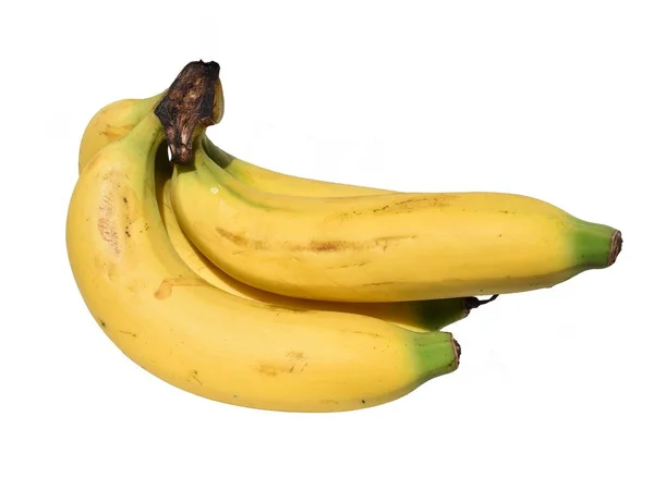 Musa Bananenfruit Geïsoleerd Witte Achtergrond — Stockfoto