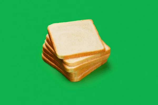Нарізаний Білий Хліб Кольоровому Фоні — стокове фото