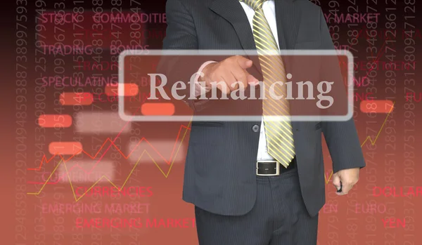 iş adamı refinance işaretiyle