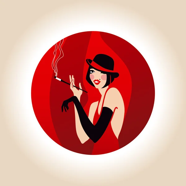 Girl _ cabaret — Vector de stock