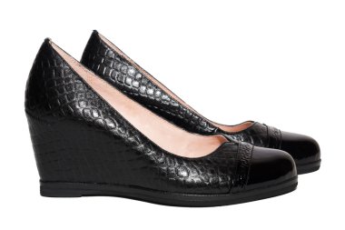 Beyaz arka planda kadın ayakkabıları