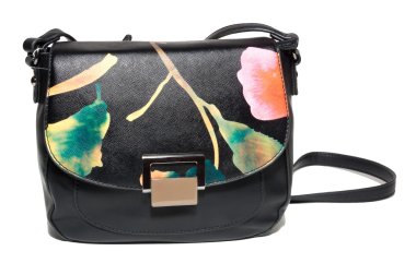 Beyaz bir arka planda kadın çanta