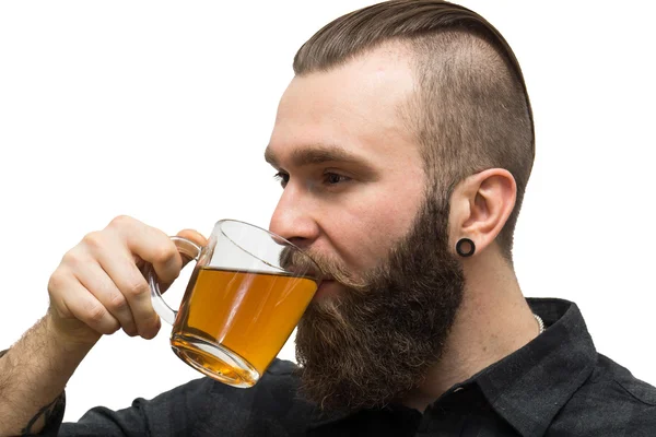 Bearded man on a white background — Stock Photo, Image