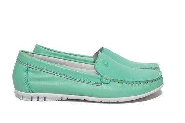 mokasen beyaz bir arka plan üzerinde