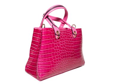 Beyaz bir arka planda kadın çanta