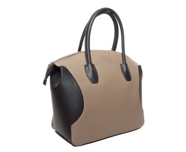 Beyaz bir arka planda kadın çanta