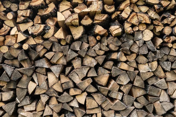 Background Hewed Smooth Wooden Logs Cut Wood Texture Pile Chopped — Stock Photo, Image