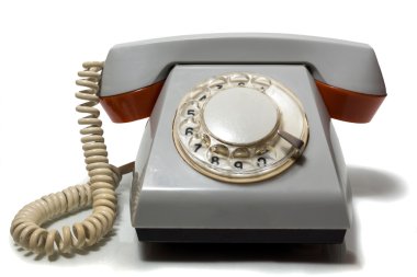 Beyaz arkaplanda cep telefonu