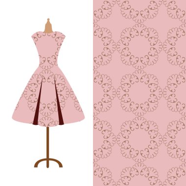 Kumaş desen tasarımı bir kadının elbise için. Mükemmel kumaş ya da kağıt üzerine basım için.