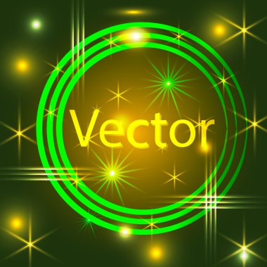 Işık efektleri ile daire sınır. Vektör çizim, resim için