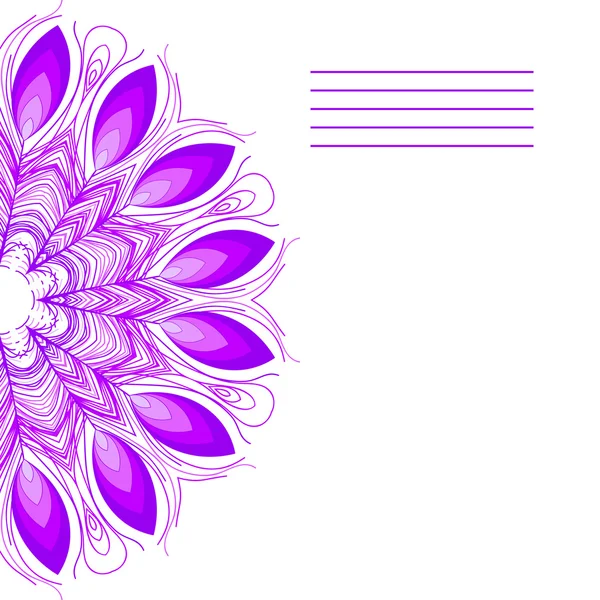 Mandala vectoriel. Bord ornemental floral vectoriel abstrait. Conception de motifs en dentelle. Cadre de bordure ornemental vectoriel. Peut être utilisé pour, cartes, invitations de mariage, etc. — Image vectorielle