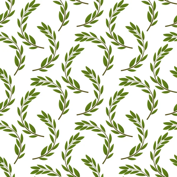 Seamless background with olive leaves. Ideal for printing on fabric or paper. — Stock Vector