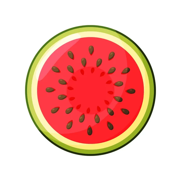 Vattenmelon ikonen i trendig platt stil isolerad på vit bakgrund. Sommar symbol för din webbplats design, logotyp, app. — Stock vektor