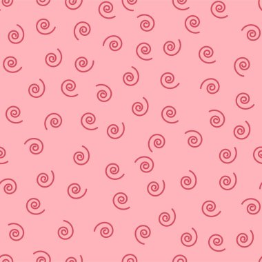 El çizilmiş spirallerle soyut spiral desen. Şirin vektör sarmal deseni. kumaş ve duvar kağıtları için sarmal desen