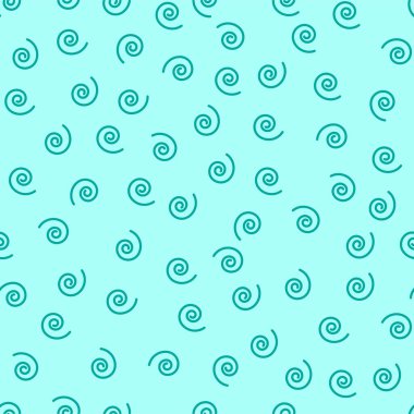 El çizilmiş spirallerle soyut spiral desen. Şirin vektör sarmal deseni. kumaş ve duvar kağıtları için sarmal desen