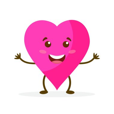 Beyaz arka planda kırmızı gülen kalbin vektör çizimi. Sevgililer Günü için sanat tasarımı. Selamlar ve kart, internet.