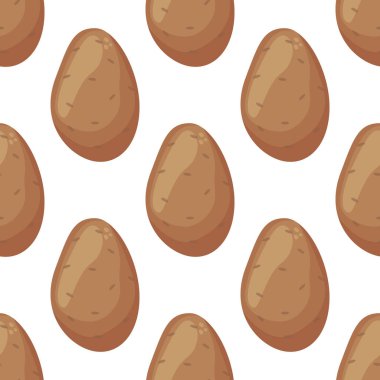 Patates pürüzsüz desen. Çiğ sebze. El çizimi karalama vektörü çizimi. Sağlıklı yiyecekler. Vejetaryen ürünü. Vegan menüsü