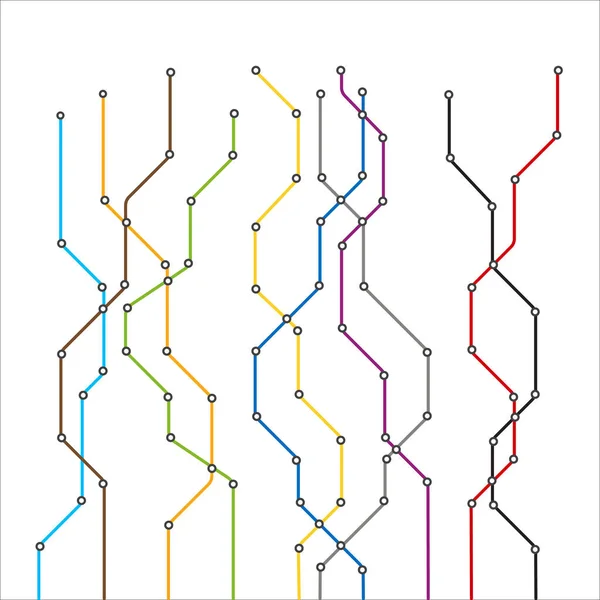 Fondo abstracto esquema de color metro. Ilustración vectorial — Vector de stock