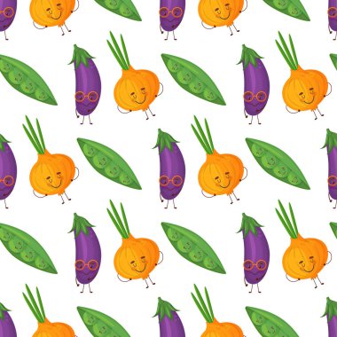 Kusursuz, mutlu sebzeler yemek eğlenceli arka plan örnekleri vektör içinde.