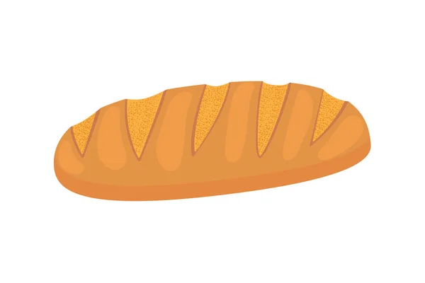 Pain, objet vecteur de pain isolé sur fond blanc. Produits de boulangerie, pâtisserie élément design beige orange couleur — Image vectorielle