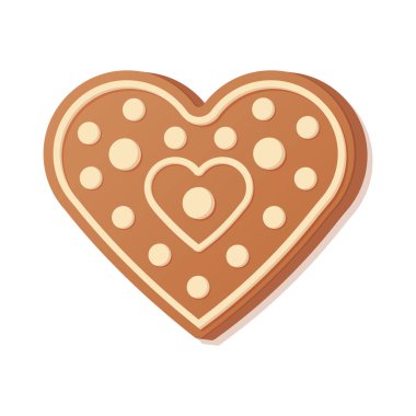 Dondurmalı zencefilli kek. Kalp şeklinde tatil kurabiyesi..