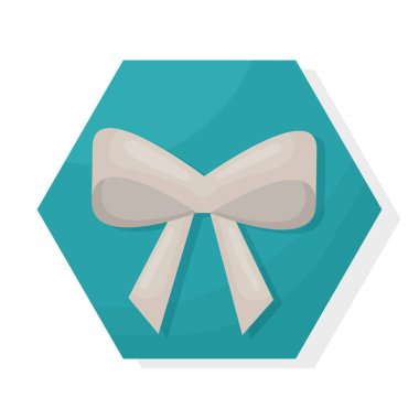 Güzel kurdeleli bir hediye kutusu, üst manzaralı..