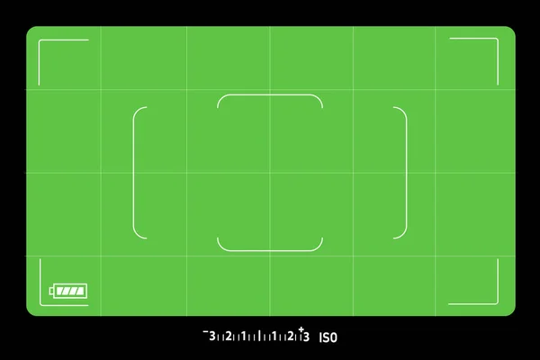 Fotokamerasökare. Fotografi ui zoom, justeringsfokus ram och digital sökare. — Stock vektor