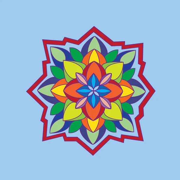 Mandala, ornamento redondo . — Vetor de Stock