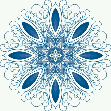  Mandala. Bir dairesel süsleme, desen. kar tanesi