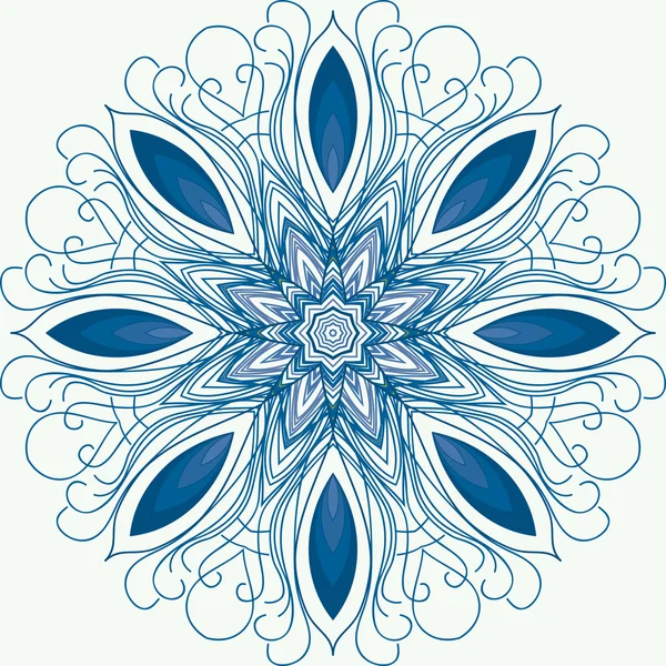 Mandala. Un ornement circulaire, motif. flocons de neige — Image vectorielle