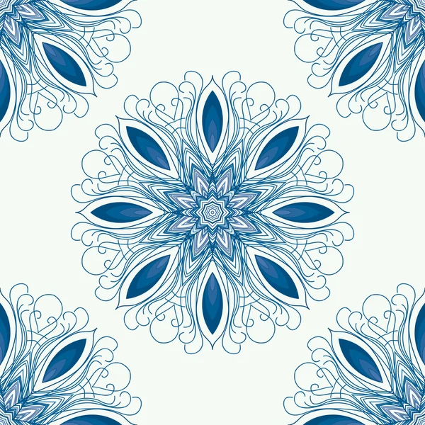 Vector Mandala. Borde ornamental floral vectorial abstracto. Encaje p — Archivo Imágenes Vectoriales