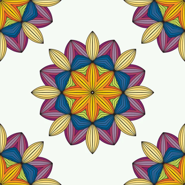 Mandala vectoriel. Bord ornemental floral vectoriel abstrait. Dentelle p — Image vectorielle