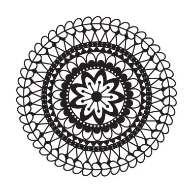 Mandala. Etnik dekoratif öğeler. Elle çizilmiş arka plan. Isla