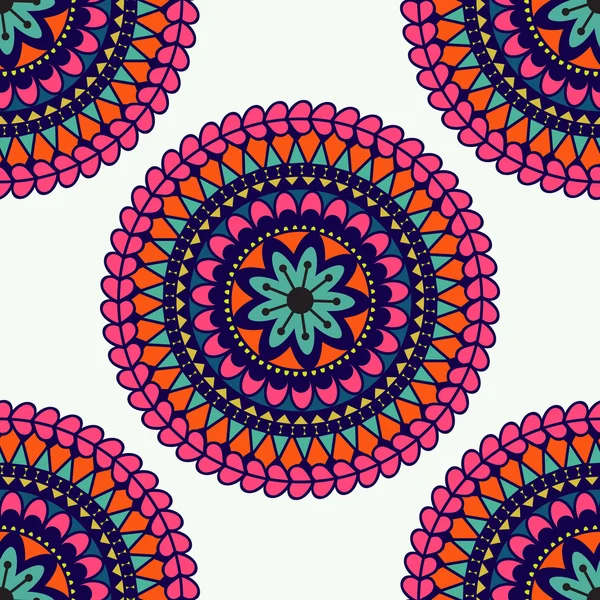 Mandala. Elementos decorativos étnicos. Fondo dibujado a mano. Isla — Vector de stock