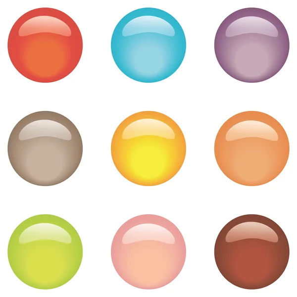 Ilustración vectorial de esfera de red brillante y brillante de color — Vector de stock