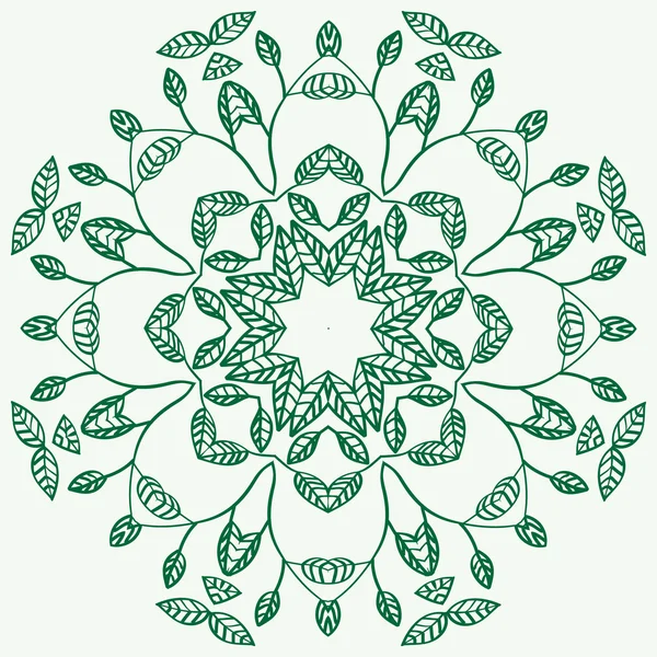 Floral mandala. Etnische decoratieve elementen. Handgetekende pagina — Stockvector