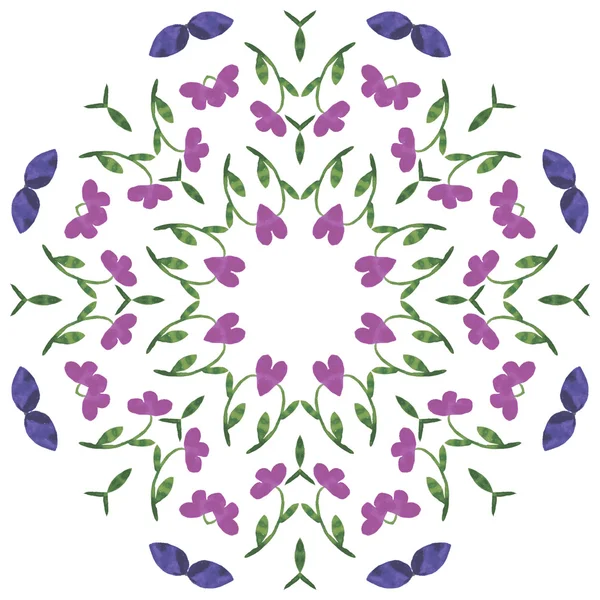 Mandala floral. Elementos decorativos étnicos. Fondo dibujado a mano — Vector de stock