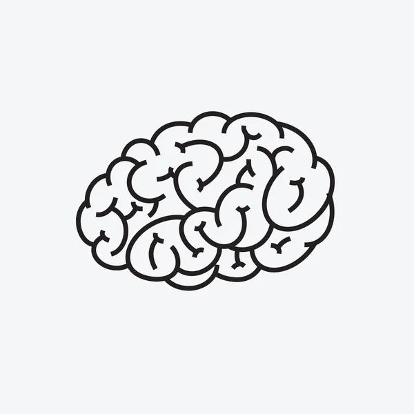 Ikona mózgu. Ilustracja wektorowa stylizowane — Wektor stockowy