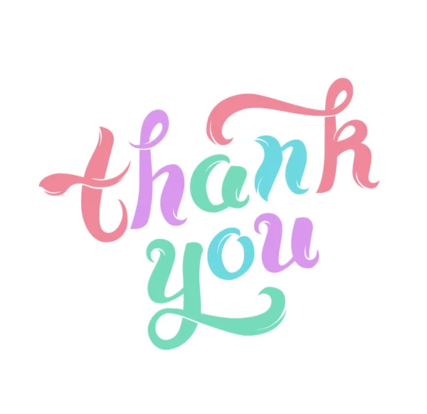 Thank you hand drawn lettering — Stock Vector